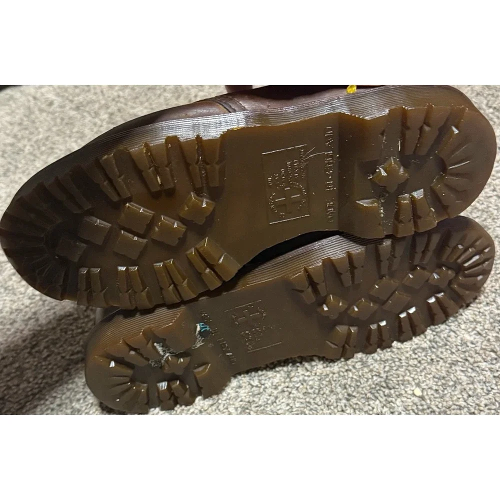 Vintage Dr Martens 4 Eye Brown Leather Oxford Shoes Made in England UK 6